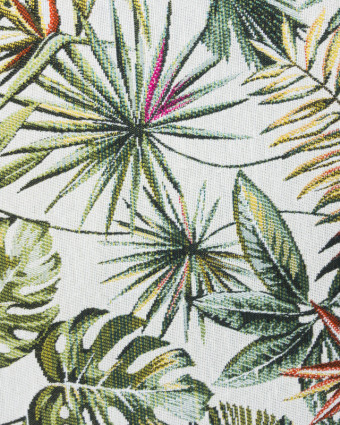 Coupon - Jacquard Bahia blanc - par 10cm