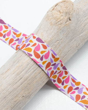 Biais Coton Motif Gouttelette