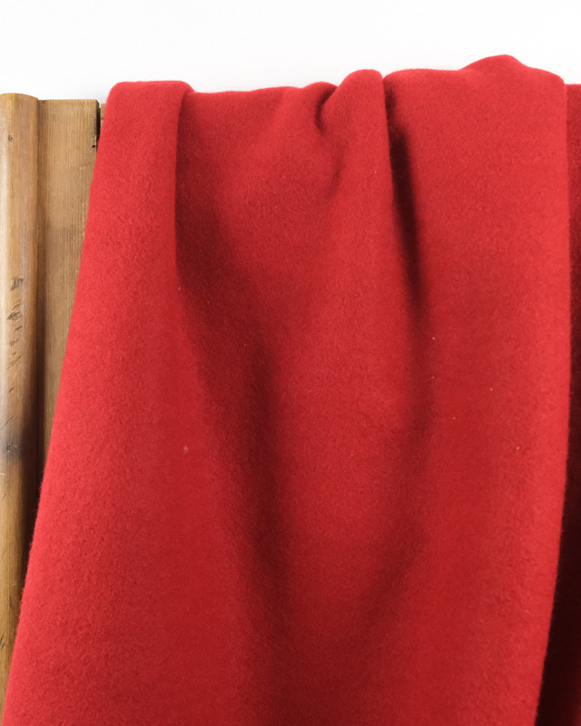 Coupon - Tissu effet Caban Rouge x10cm