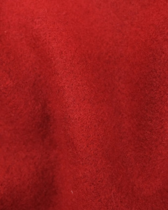 Coupon - Tissu effet Caban Rouge x10cm