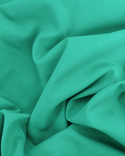 Tissu Gabardine Léger Vert Emeraude Stretch - Mercerine
