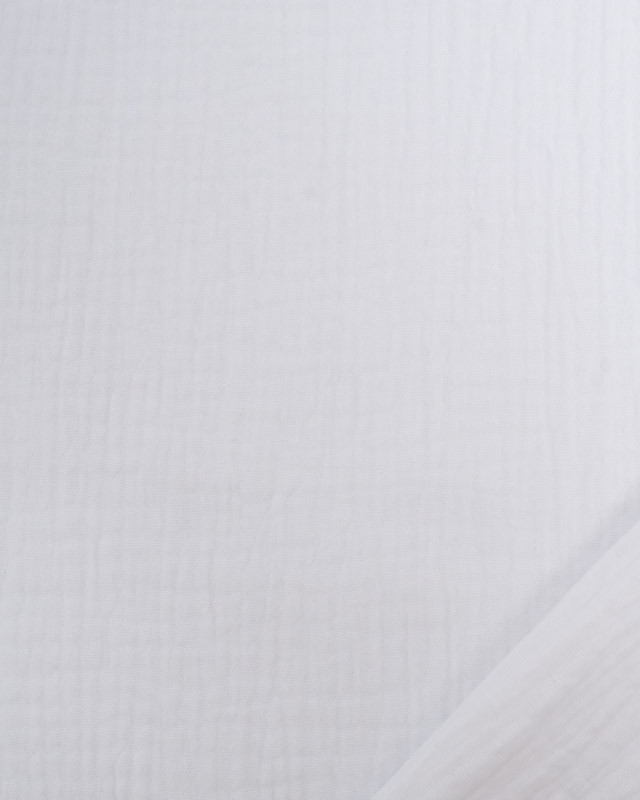 Tissu Double Gaze Blanc Oeko-tex Thaïs - Mercerine