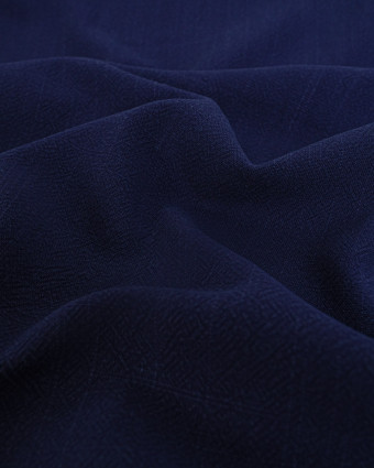 Tissu Lin Lavé Viscose Bleu Marine - Mercerine