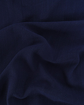 Tissu Lin Lavé Viscose Bleu Marine Luna - Mercerine