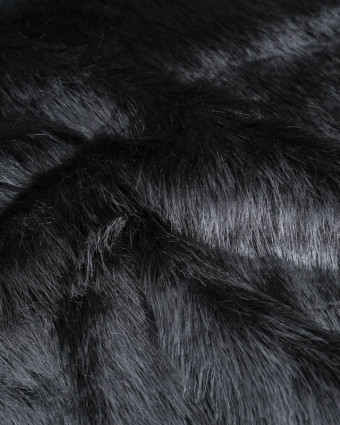 Tissu Fausse Fourrure Noir - Mercerine