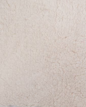 Tissu Sherpa Uni Ecru - Mercerine