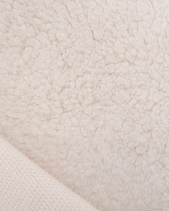 Tissu Sherpa Uni Ecru - Mercerine