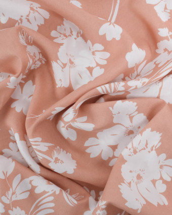 Viscose Blush Motif Floral - Mercerine