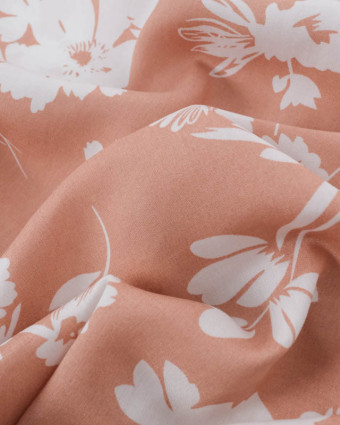 Viscose Blush Motif Floral - Mercerine