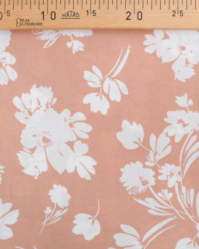 Viscose Blush Motif Floral - Mercerine