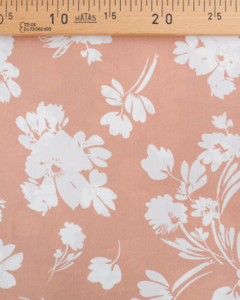 Viscose Blush Motif Floral - Mercerine