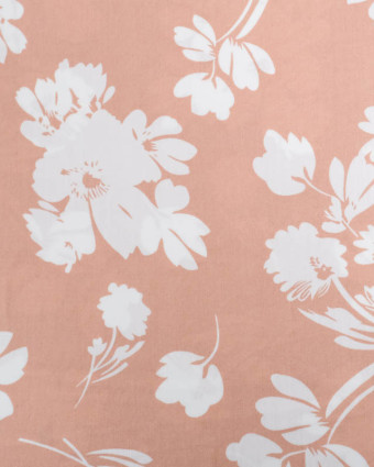Viscose Blush Motif Floral - Mercerine