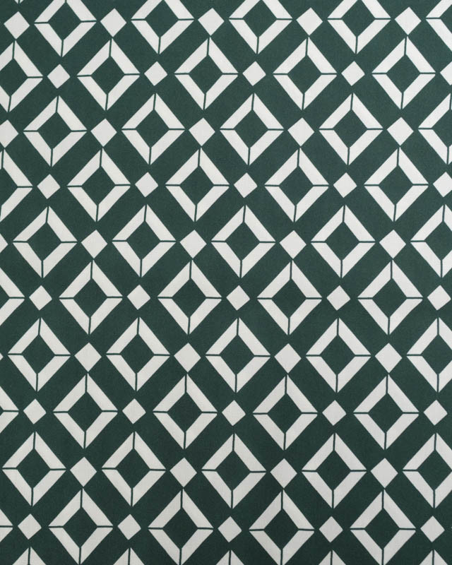 Viscose Géometrique Vert Bouteille - Mercerine
