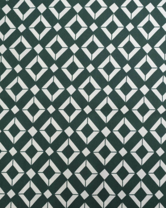Viscose Géometrique Vert Bouteille - Mercerine