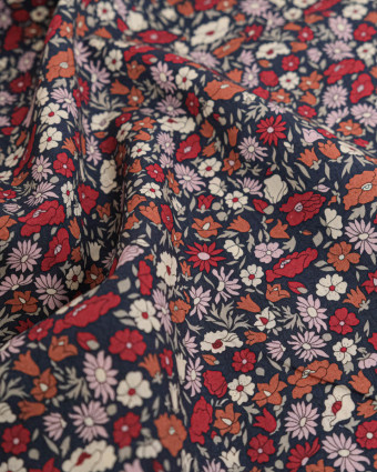 Tissu Liberty Fabrics@ Tana Lawn Petal & Daisy Charbon - Mercerine