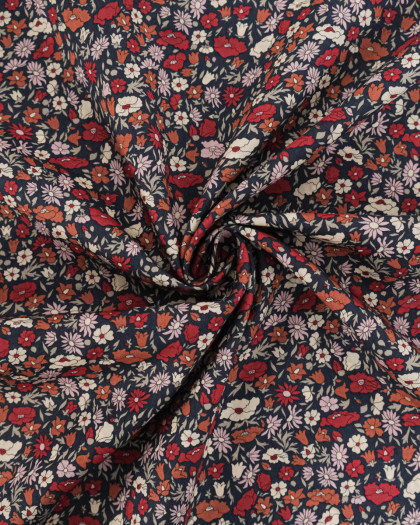 Tissu Liberty Fabrics@ Tana Lawn Petal & Daisy Charbon - Mercerine