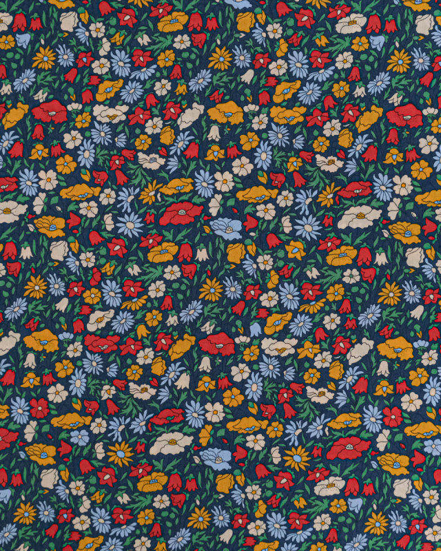 Tissu Liberty Fabrics@ Tana Lawn Petal & Daisy Bleu - Mercerine