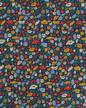 Tissu Liberty Fabrics@ Tana Lawn Petal & Daisy Bleu - Mercerine