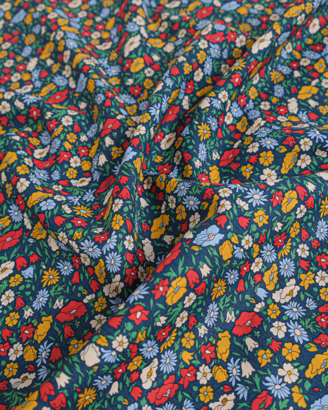 Tissu Liberty Fabrics@ Tana Lawn Petal & Daisy Bleu - Mercerine
