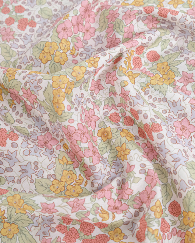 Tissu Liberty Fabrics@ Tana Lawn Berry Blanc - Mercerine