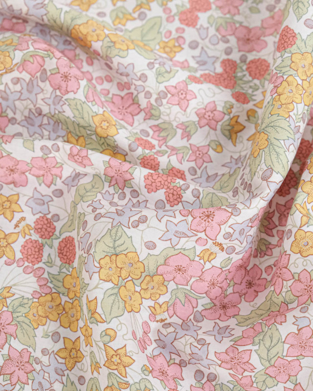 Tissu Liberty Fabrics@ Tana Lawn Berry Blanc - Mercerine
