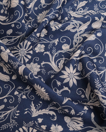 Tissu Liberty Fabrics@ Tana Lawn Hesperides Bleu - Mercerine