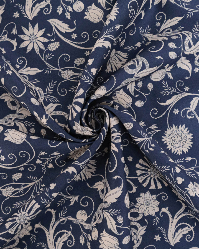 Tissu Liberty Fabrics@ Tana Lawn Hesperides Bleu - Mercerine