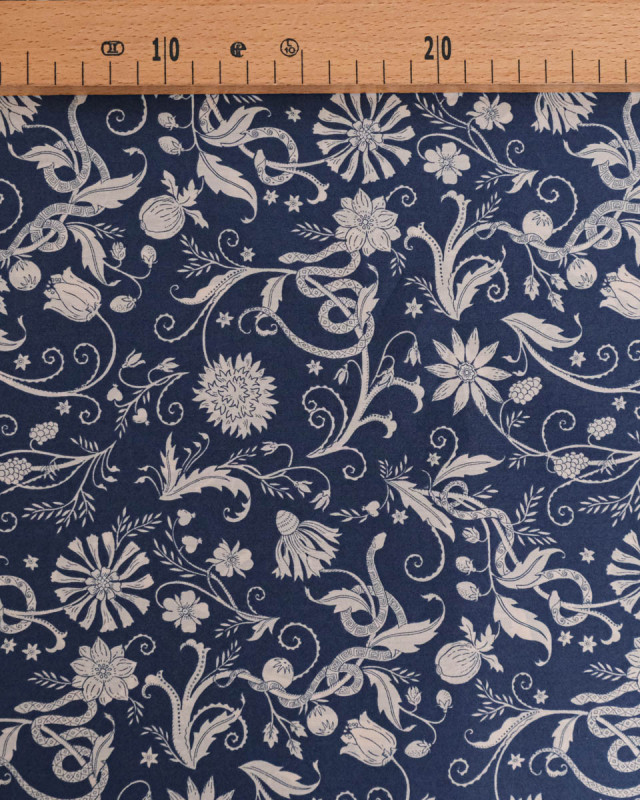 Tissu Liberty Fabrics@ Tana Lawn Hesperides Bleu - Mercerine