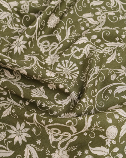 Tissu Liberty Fabrics@ Tana Lawn Hesperides Olive - Mercerine
