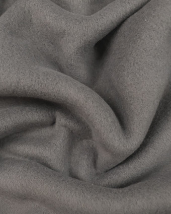 Tissu Polaire Coton Gris Fonce Lola Oekotex