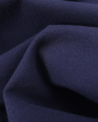 Tissu Jersey Epais Pont Bleu Marine Envers Très Doux - Mercerine