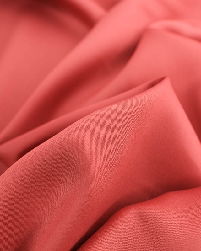 Tissu Satin De Coton Léger Rose Sienne Oeko-Tex - Mercerine