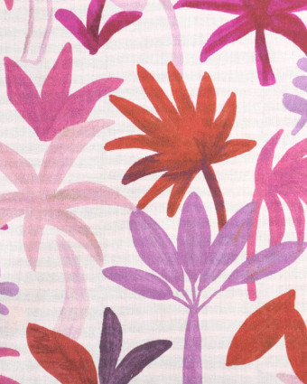 Voile De Coton Palmier Violet - Nerida Hansen - Mercerine