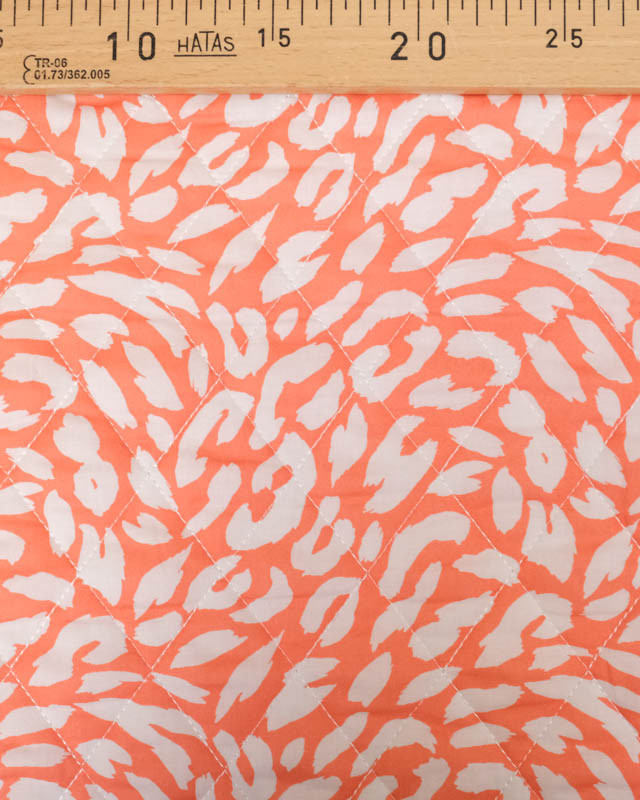 Tissu Matelassé Corail Motif Léopard - Mercerine