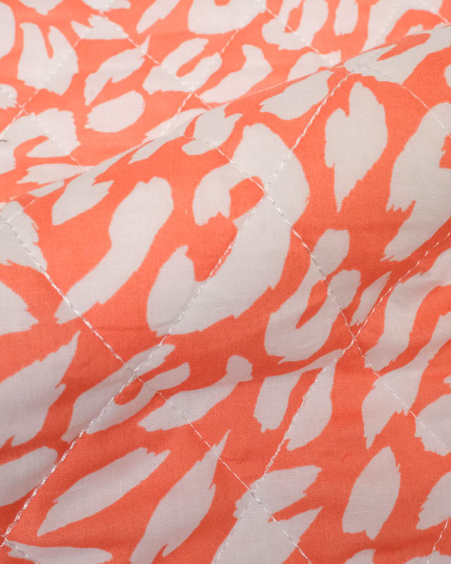 Tissu Matelassé Corail Motif Léopard - Mercerine