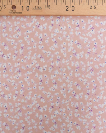 Popeline de Coton Petites Fleurs Rose Blush - Mercerine