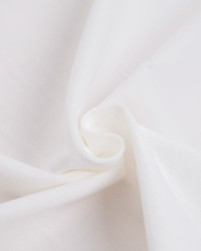 Velours Lisse Uni Ecru - Mercerine