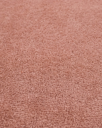 Tissu éponge Hotel Coton Vieux Rose au mètre - Mercerine