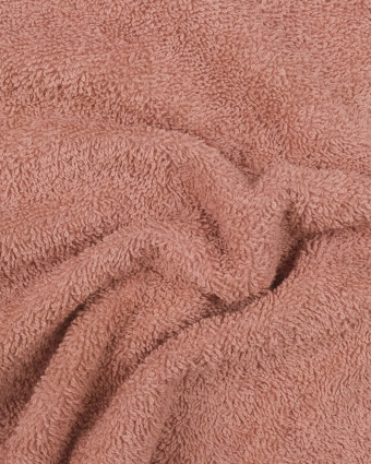 Tissu éponge Hotel Coton Vieux Rose - Mercerine