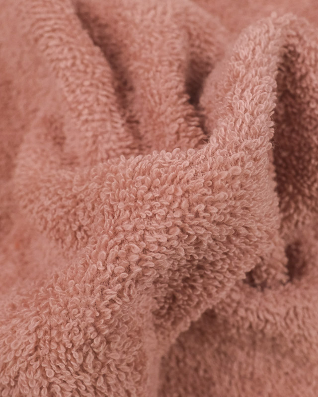Tissu éponge Hotel Coton Vieux Rose au mètre - Mercerine