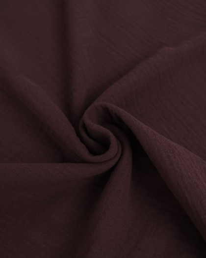 Tissu Gaze de Coton Prune Thaïs - Mercerine