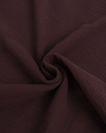 Tissu Gaze de Coton Chocolat Thaïs - Mercerine