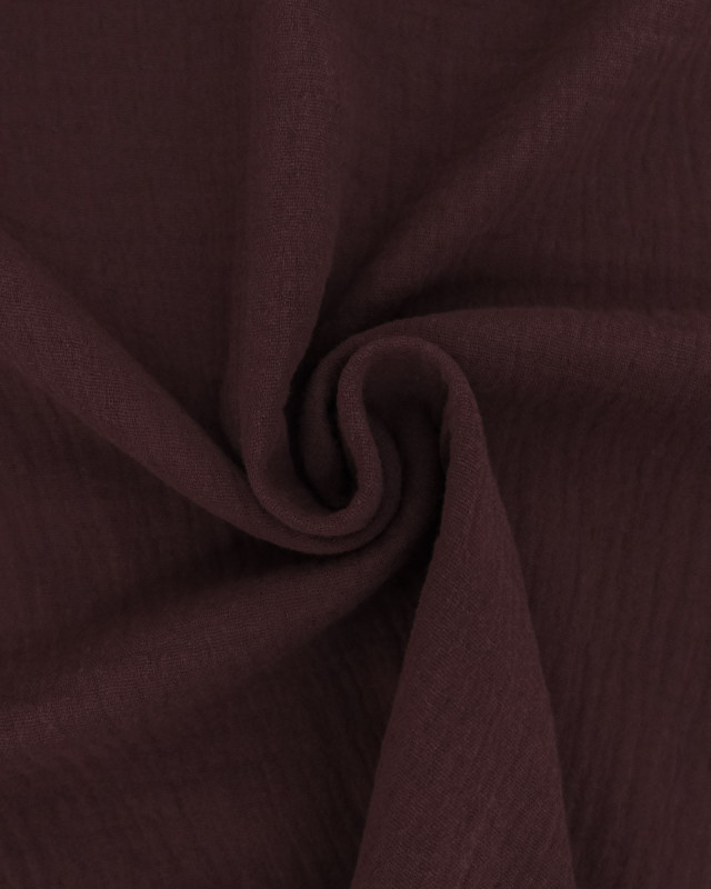 Tissu Gaze de Coton Chocolat Thaïs - Mercerine