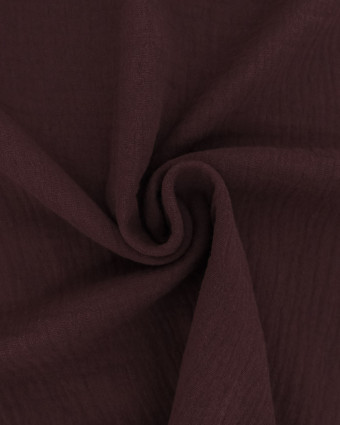 Tissu Gaze de Coton Chocolat Thaïs - Mercerine