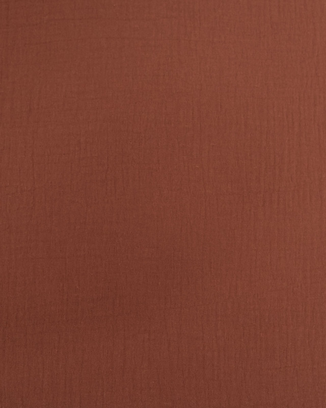 Tissu Gaze de Coton Cappuccino Thaïs - Mercerine