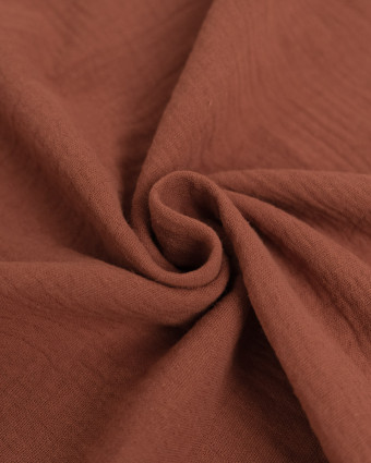 Tissu Gaze de Coton Cappuccino Thaïs - Mercerine