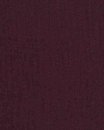 Tissu Gaze de Coton Aubergine Thaïs - Mercerine