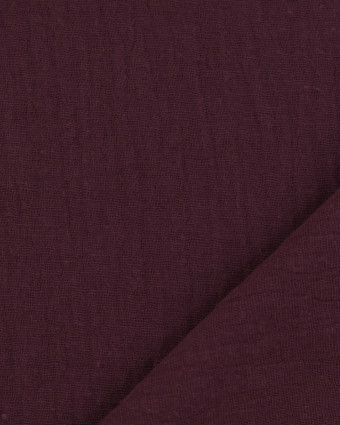 Tissu Gaze de Coton Aubergine Thaïs - Mercerine