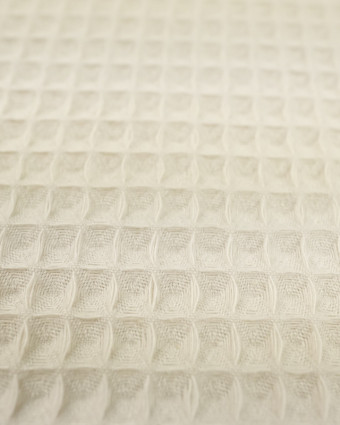 Tissus nid d'abeille beige pour peignoirs et lingettes - Mercerine