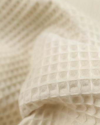Tissu nid d'abeille Sable oeko-tex - 10cm